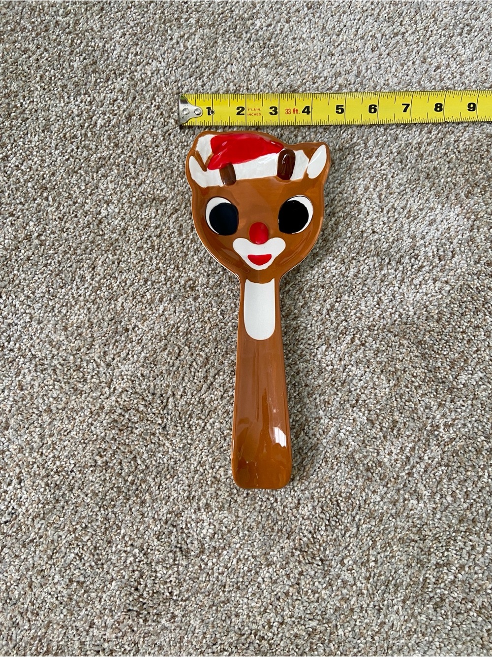 Zrike Rudolph The Red-Nosed Reindeer Ceramic Figural Spoon Rest Holiday Decor - Picture 4 of 12